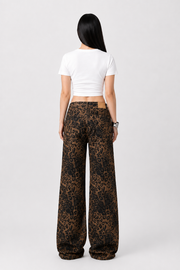 Loose Vintage Leopard Print Jeans FangCloset™