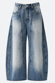 Vintage Washed Oversized Denim Jeans FangCloset™