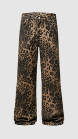 Loose Vintage Leopard Print Jeans FangCloset™