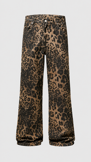 Loose Vintage Leopard Print Jeans FangCloset™