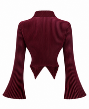 Long Sleeve Velvet Flared Shirt fangcloset™
