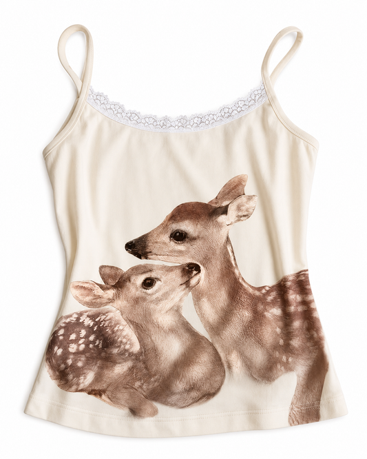 Deer print slim fit Top FangCloset™
