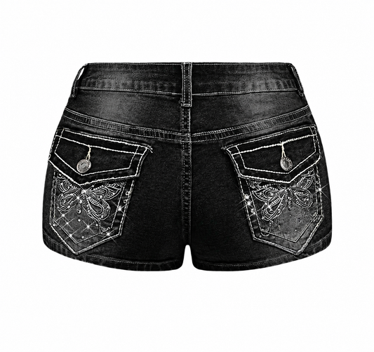 Butterfly Rhinestone Jorts FangCloset™