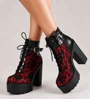 Lace Platform Boots FangCloset™